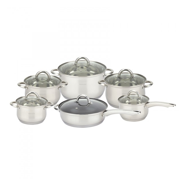 Set Vase Inox cu Capac 12 Piese Bohmann BH1212STF