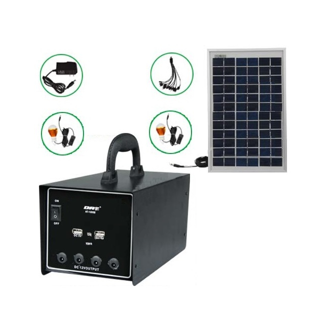 Sistem Alimentare Portabila cu Panou Solar si Acumulator 12V 7Ah DAT AT1207A