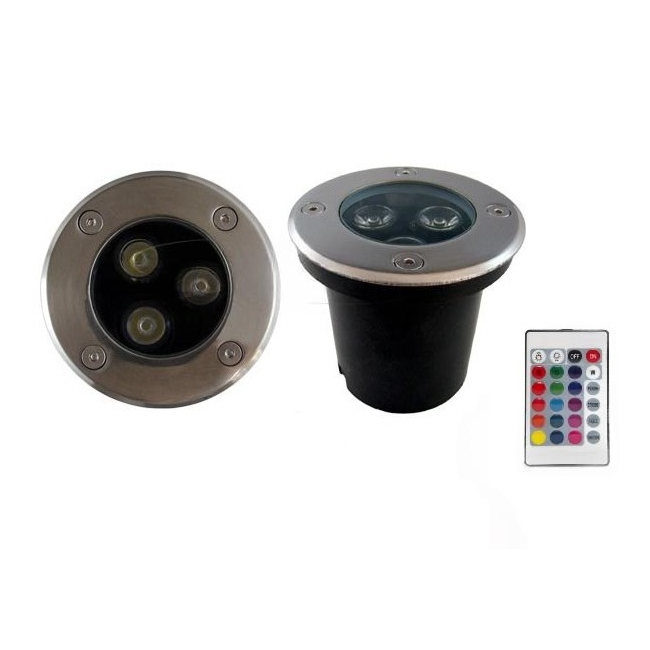 Spot LED Pavaj IP65 3W RGB cu telecomanda MNR8806