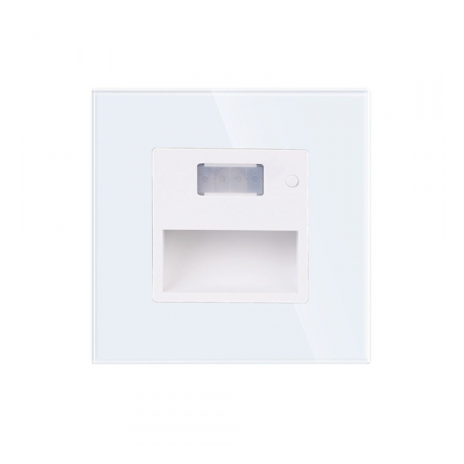 Spot LED Scara cu senzor din sticla alb 1.5W 86x86x32mm 1800K-7500K SPN1429