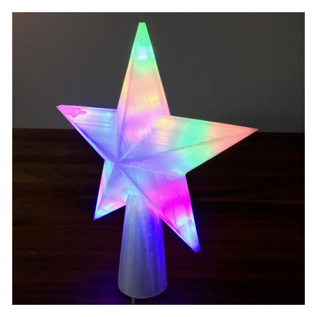 Stea Luminoasa Varf de Brad  23cm Joc LEDuri Multicolore 220V TO ZH2623