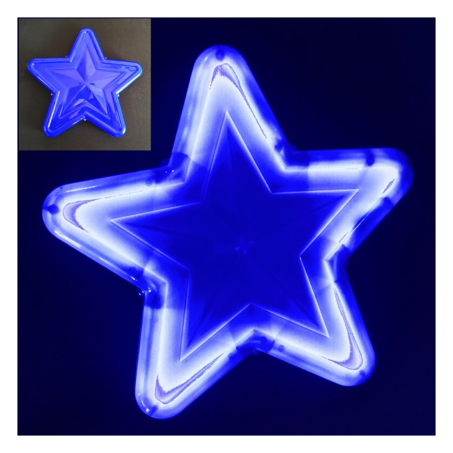 Stea Luminoasa de Craciun 30cm LEDuri Albastre 220V LC