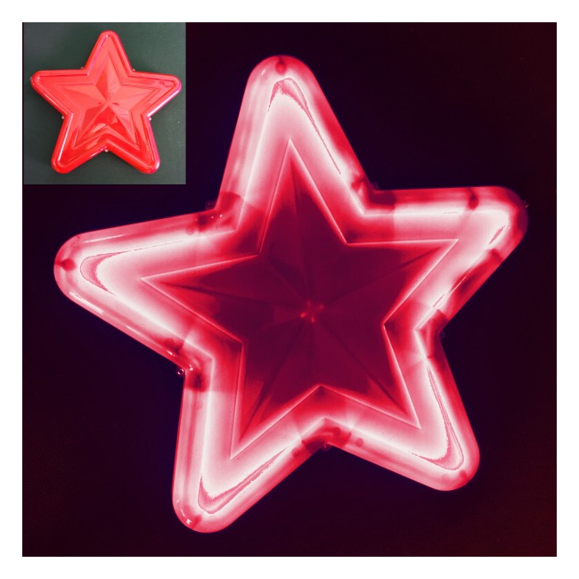 Stea Luminoasa de Craciun 30cm LEDuri Rosii 220V LC
