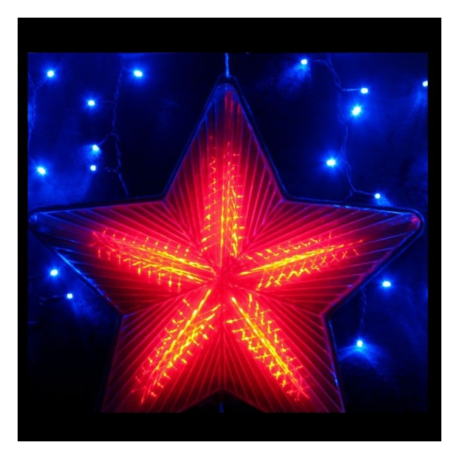 Stea Luminoasa de Craciun 40cm LEDuri Rosii 220V TO