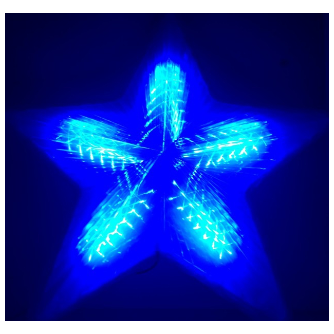 Stea Luminoasa de Craciun 50cm LEDuri Albastre 220V TO