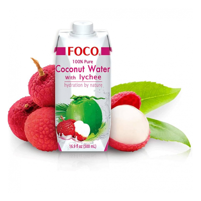 Suc cu Apa de cocos si aroma de litchi 500ml Foco MLL