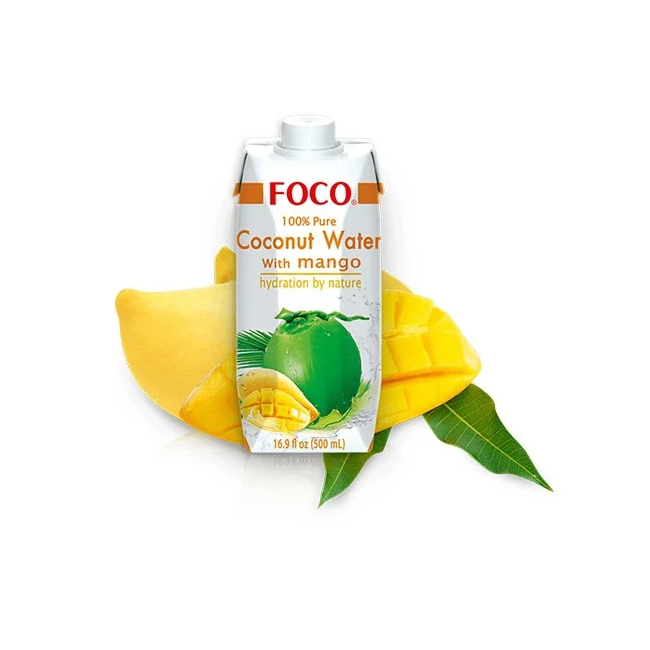 Suc cu Apa de cocos si aroma de mango 500ml Foco MLL