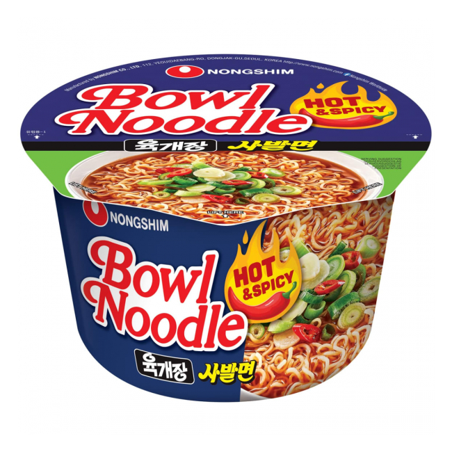 Supa Instant Asiatica Noodles Iute si Picanta Bowl Nongsing 100g MLL