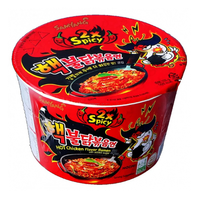 Supa Instant cu taitei Pui Picant Double Spicy Ramyun Big Bowl 105g MLL