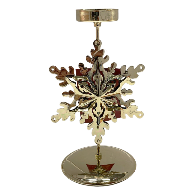 Suport Lumanare Fulg de nea 17x10.4x8cm CNN51781