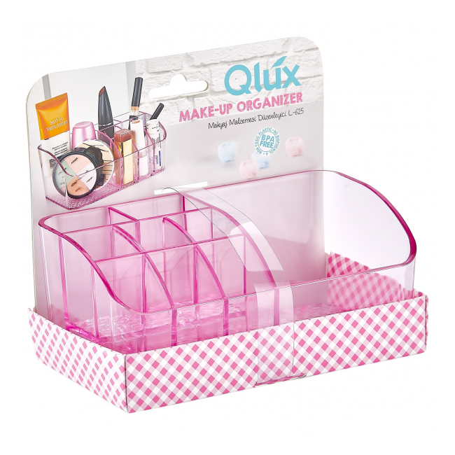 Organizator produse cosmetice plastic 17.5x9x14.5cm Qlux DIV.Culori L00625 JGR