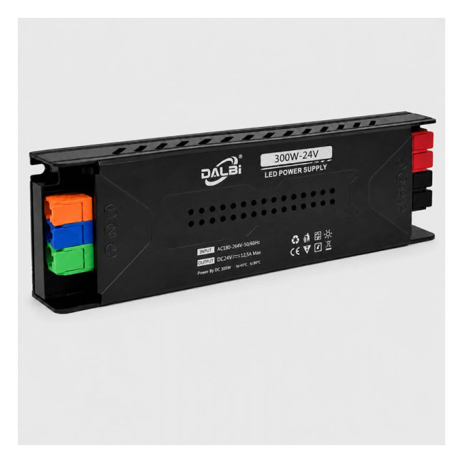 Sursa Alimentare LED 24V 300W 12.5A Slim Conectare Rapida Push-In DALBI 7E105 XXM