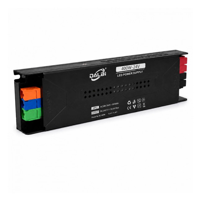 Sursa Alimentare LED 24V 400W 16.6A Slim Conectare Rapida Push-In DALBI 7E106 XXM