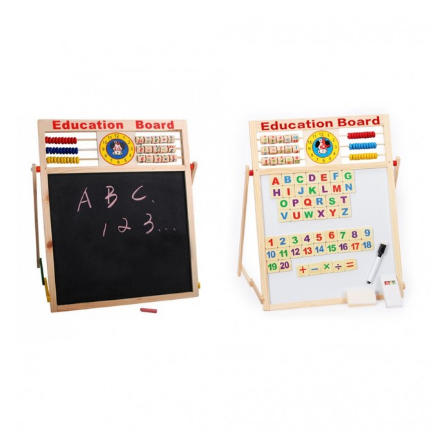 Tabla Magnetica Dubla Educativa Pentru Copii 46x38cm S