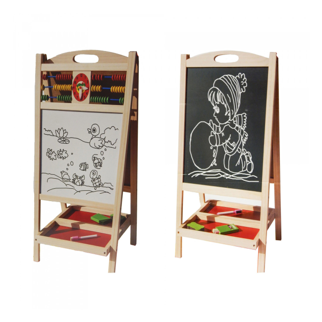 Tabla Magnetica Dubla 3in1 Preschool Education cu Accesorii 70x37cm