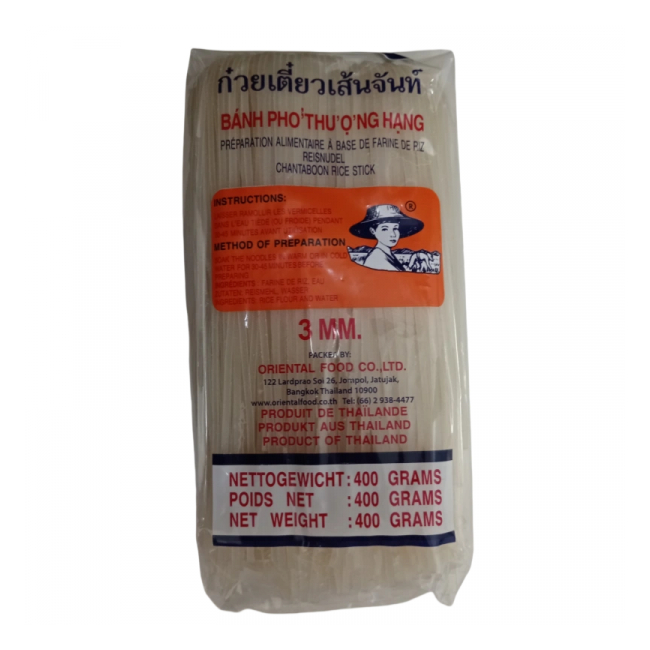 Taitei Asiatici din orez 3mm 400g Farmer Brand MLL
