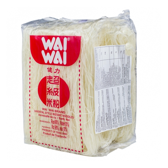 Taitei Fini Instant din Orez Wai Wai Vermicelli Tailanda 400g MLL