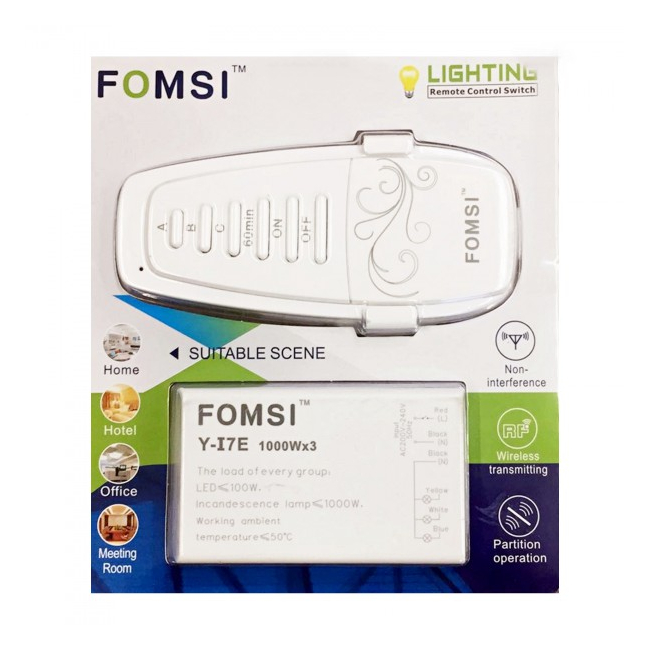 Telecomanda Wireless Universala pentru Lustra 3 canale si Timer Fomsi