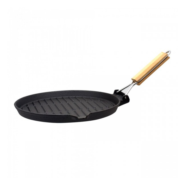 Tigaie grill de fonta rotunda 26cm Rosberg R54616A24R