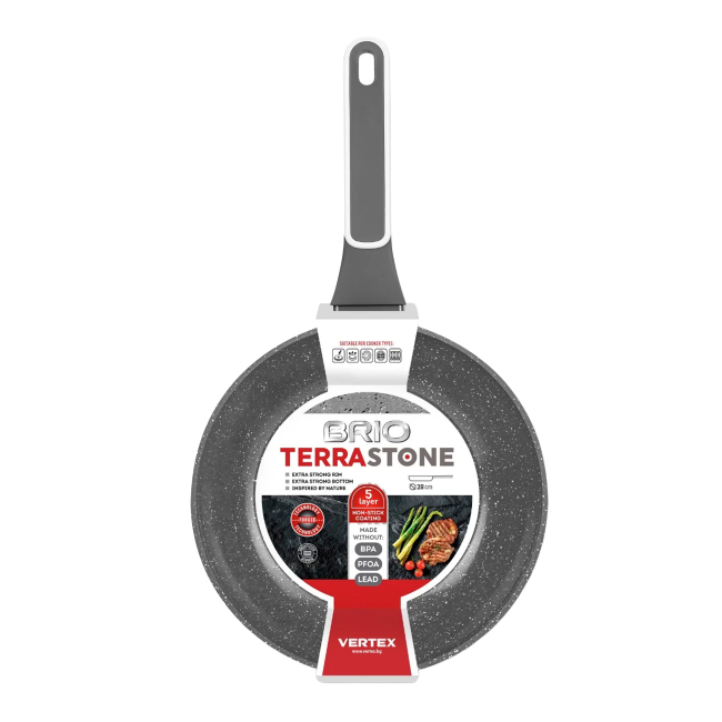 Tigaie Wok Antiaderenta Aluminiu Forjat 28cm Brio Terra Stone 105806 CNN50569