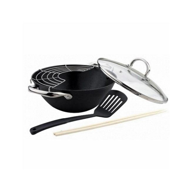 Tigaie wok fonta suport bete capac Bohmann BH60232 32cm 5.6L