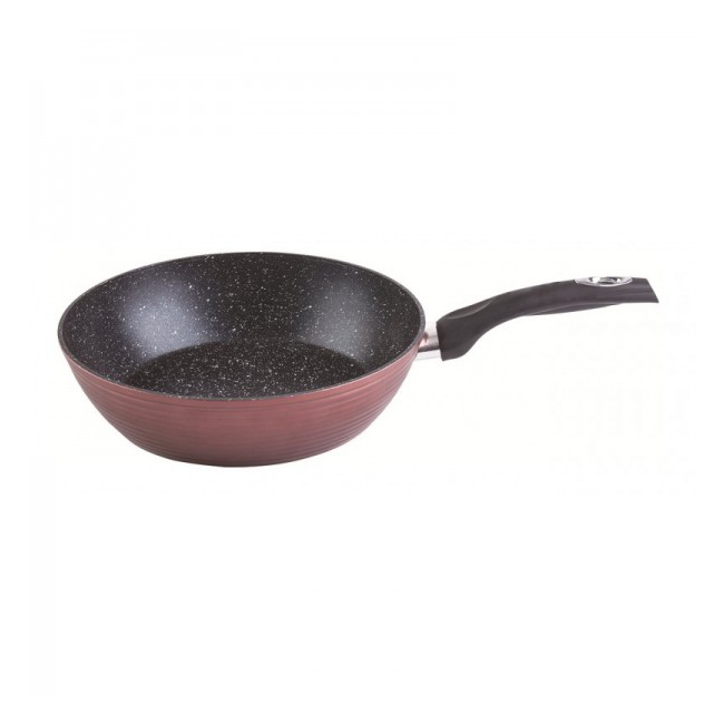 Tigaie Wok Marmorata 3.3l 7.5x28cm, Baza Inductie Grunberg GR2437