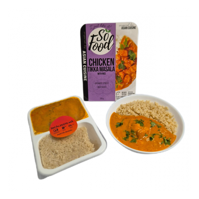 Tikka Masala Fara Conservanti 3 minute la Microunde So Food 330g MGR32289