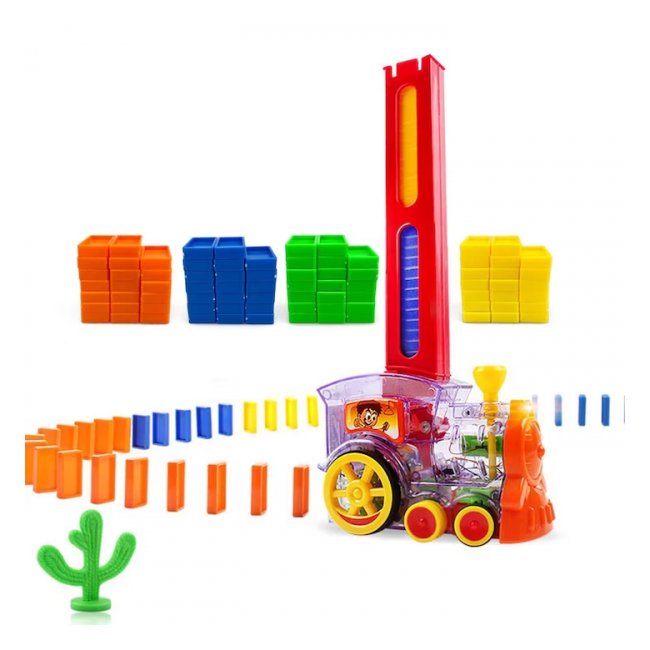 Tren muzical domino Atlas Plastic 15cm Multicolor 7012W CWT