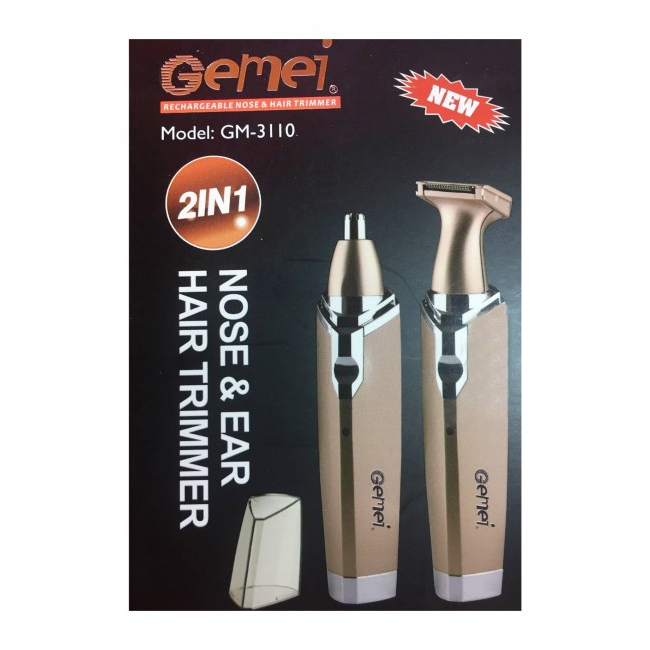 Trimmer Facial Electric 2in1 3W Gemei GM3110