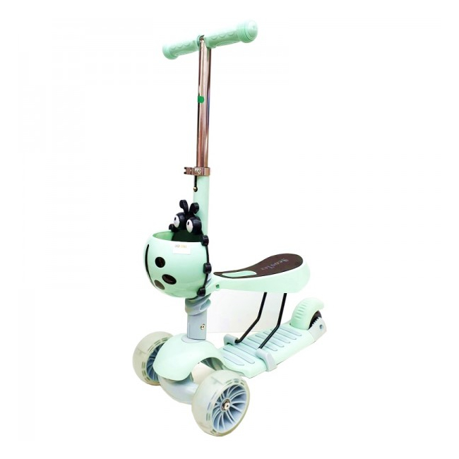 Trotineta Copii cu Cos Micro Scooter 3in1 2-7 Ani 25Kg Turcoaz