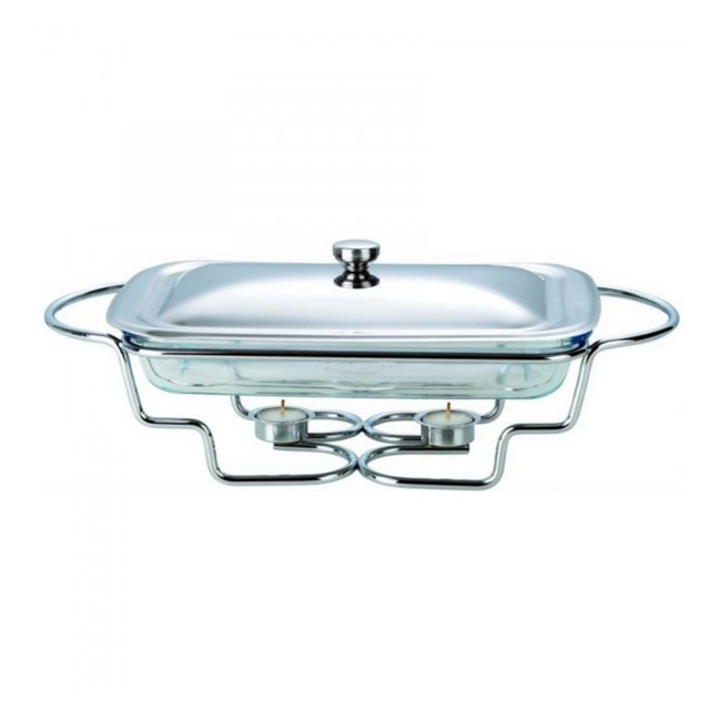 Vas cald dish Sticla Termorezistenta 2 lumanari 2.4L Bohmann BH2001