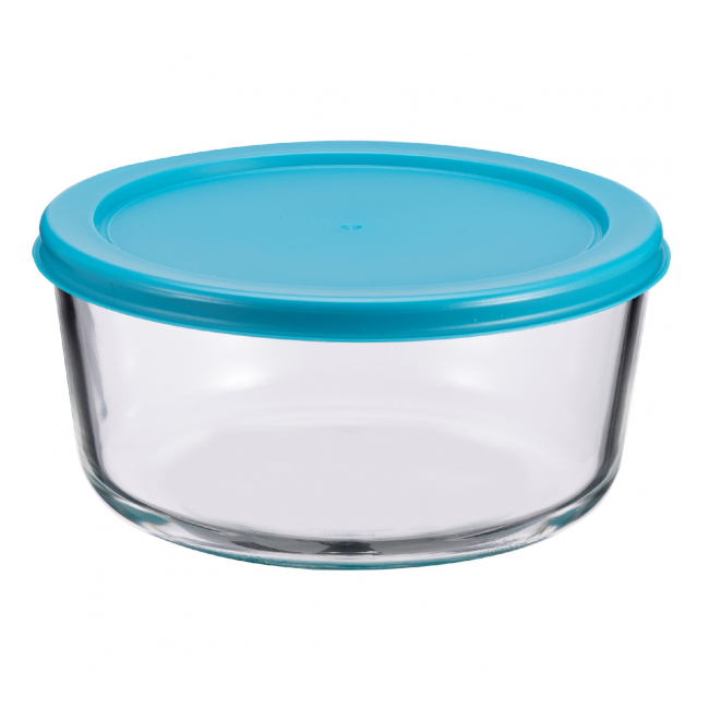 Vas Caserola sticla borosilicata capac plastic 0.944l Grunberg VY944RD