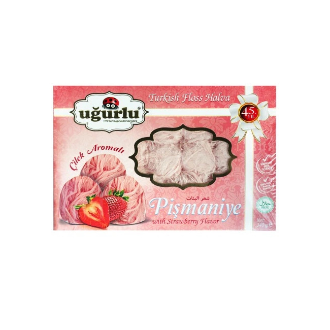 Vata de zahar cu aroma de capsuni Pismaniye Ugurlu 240g MGR