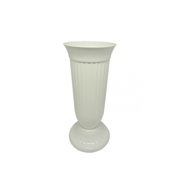 Vaza Bordura Florarii / Funerara Plastic Alb 14x30cm DNC22229