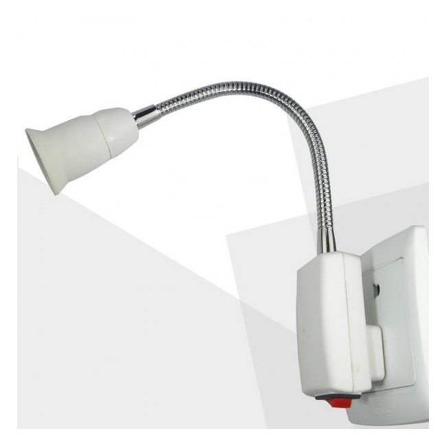 Veioza Lampa Veghe Brat Flexibil Becuri E27 220V Lamp Holder Converter