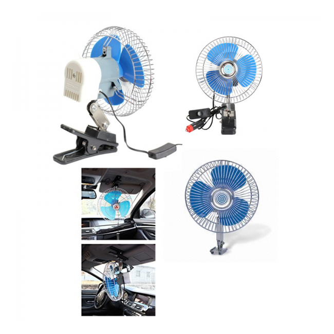 Ventilator auto oscilant rama metalica 15cm 12V