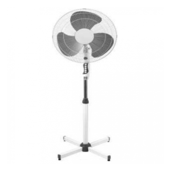 Ventilator cu Picior 45W 40cm 3 Trepte de Viteza Rosberg R51760B Gri