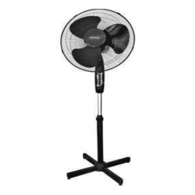 Ventilator cu Picior 45W 40cm 3 Trepte de Viteza Rosberg R51760B Negru