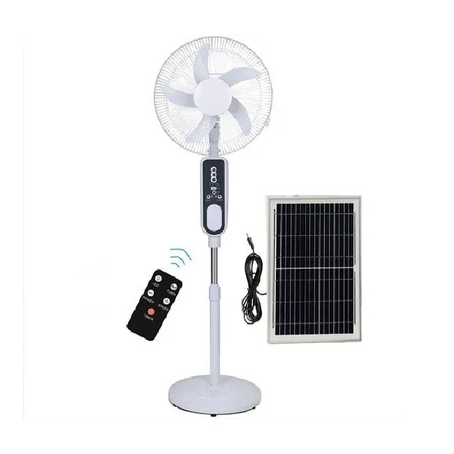 Ventilator Reincarcabil cu Picior si Panou Solar USB 16” GdLite GD8036