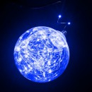 Bec Glob Decoratiune Luminoasa Micro LED Albastru 15cm 220V