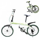 Bicicleta Pliabila cu Roti 20 Inch U8 Alb cu Verde