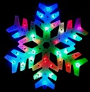 Decoratiune Luminoasa de Craciun Fulg de Nea 40cm LEDuri Multicolore