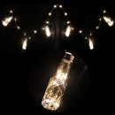 Ghirlanda Luminoasa de Craciun 10 Sticlute Decorative  Alb Cald 270cm