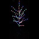 Pomisor de Craciun LEDuri Multicolore Decorate cu Pufuleti 160cm 220V