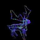 Reni de Craciun 3D Animati Furtun Luminos cu LEDuri Multicolore